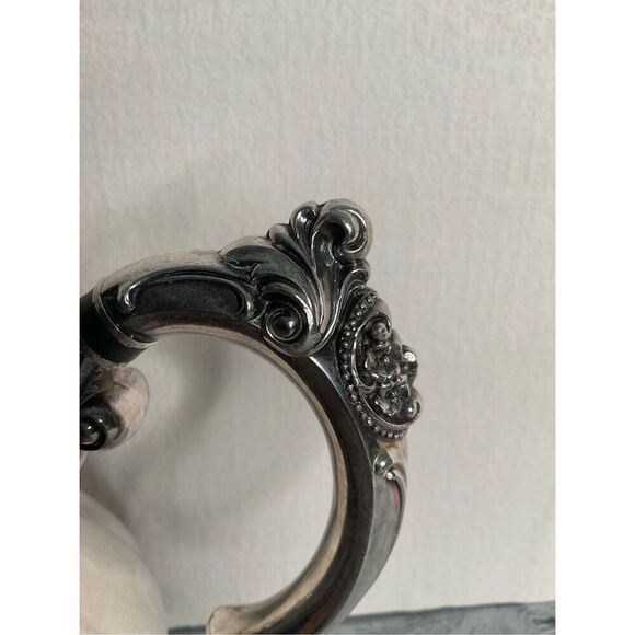 Vintage Wallace Baroque Silverplate Coffee/Tea Pot Ornate Footed #281 Excellent - Picture 5 of 16